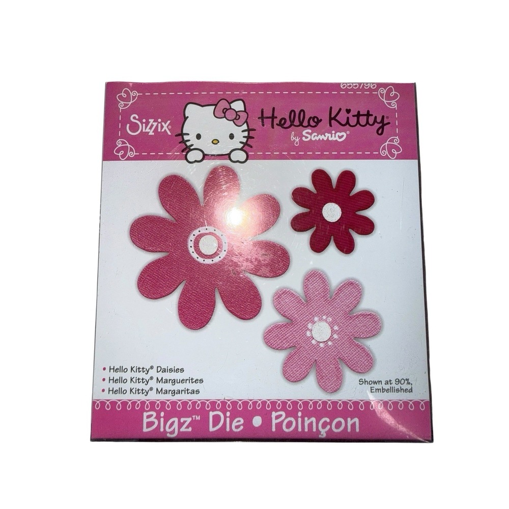 Sizzix Bigz Hello Kitty Daisies Craft Die Fabric Cardmaking #655796, Sanrio - Picture 1 of 2